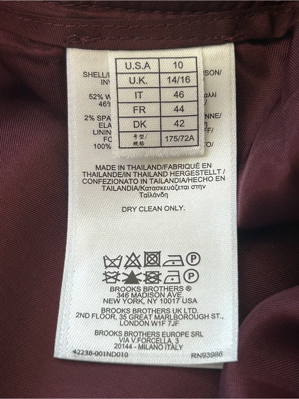 BROOKS BROTHERS Wool Blend Mini Skirt